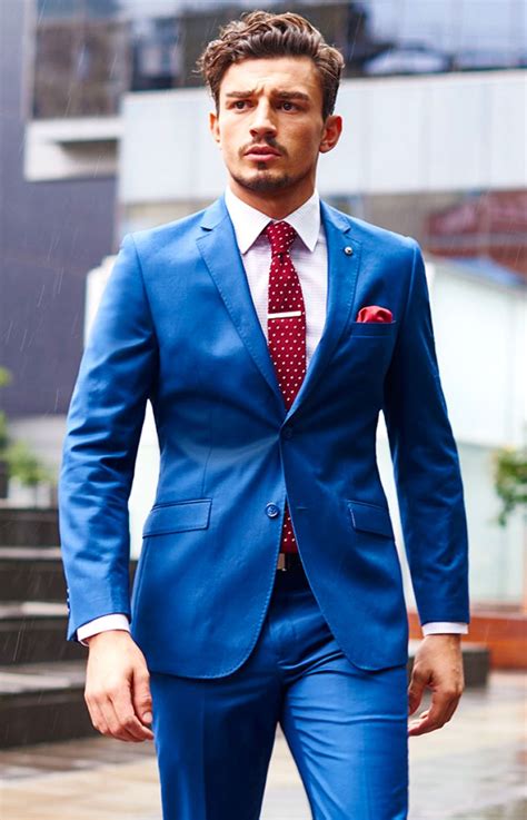 blue suit and tie combinations.